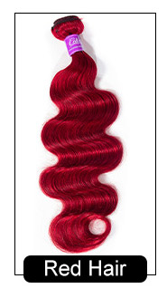 red body wave hair