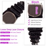 Loose Deep wave Hair 4 Bundles With 6×6 Lace Closure