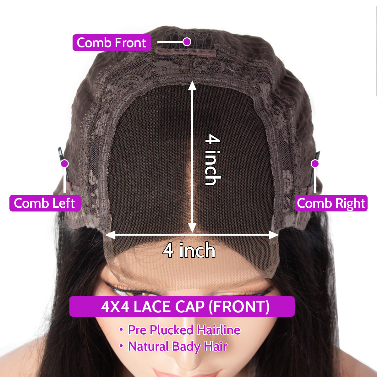 what is a 4x4 lace front wig