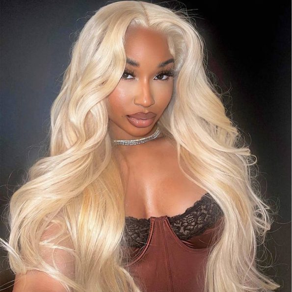 613 blonde body wave 6×5 glueless wig