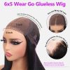 dark brown curtain bang body wave wig (1)