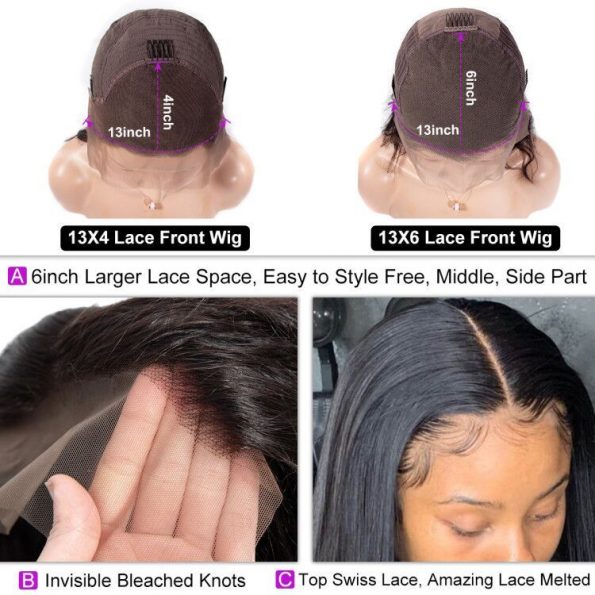 Kinky Straight 13×6 Lace Front Wigs (2)