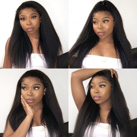 Kinky Straight 13x6 Lace Front Wig Pre-plucked Hairline | Celie Hair