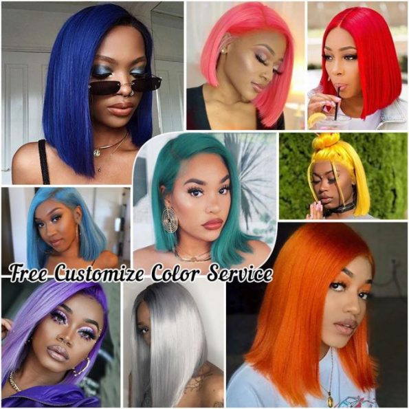 colored bob wig