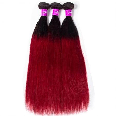celie hair 1b red ombre straight hair