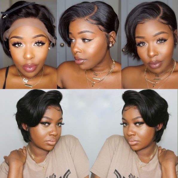 customized straight side part pixie 13×6 lace wig (6)