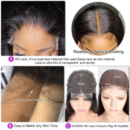 Straight HD Lace Front Wig
