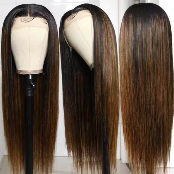 highlight straight wig hd lace