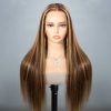 honey blonde straight lace front wigs