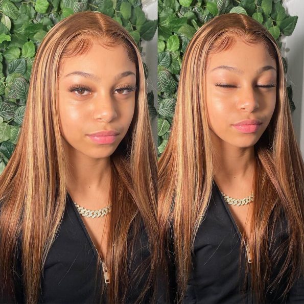 honey blonde straight wig