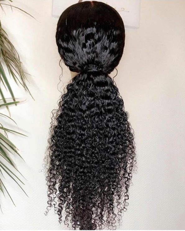 human hair curly wig