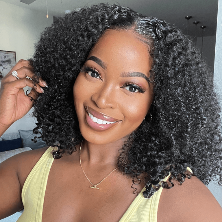 Brazilian Kinky Curly Wig 4x4 Lace Front | Celie Hair