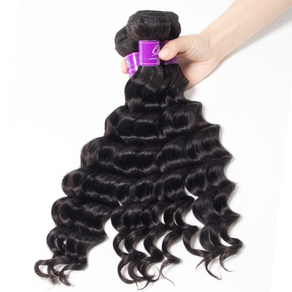 Loose Deep wave Hair 3 Bundles With 6×6 Lace Closure