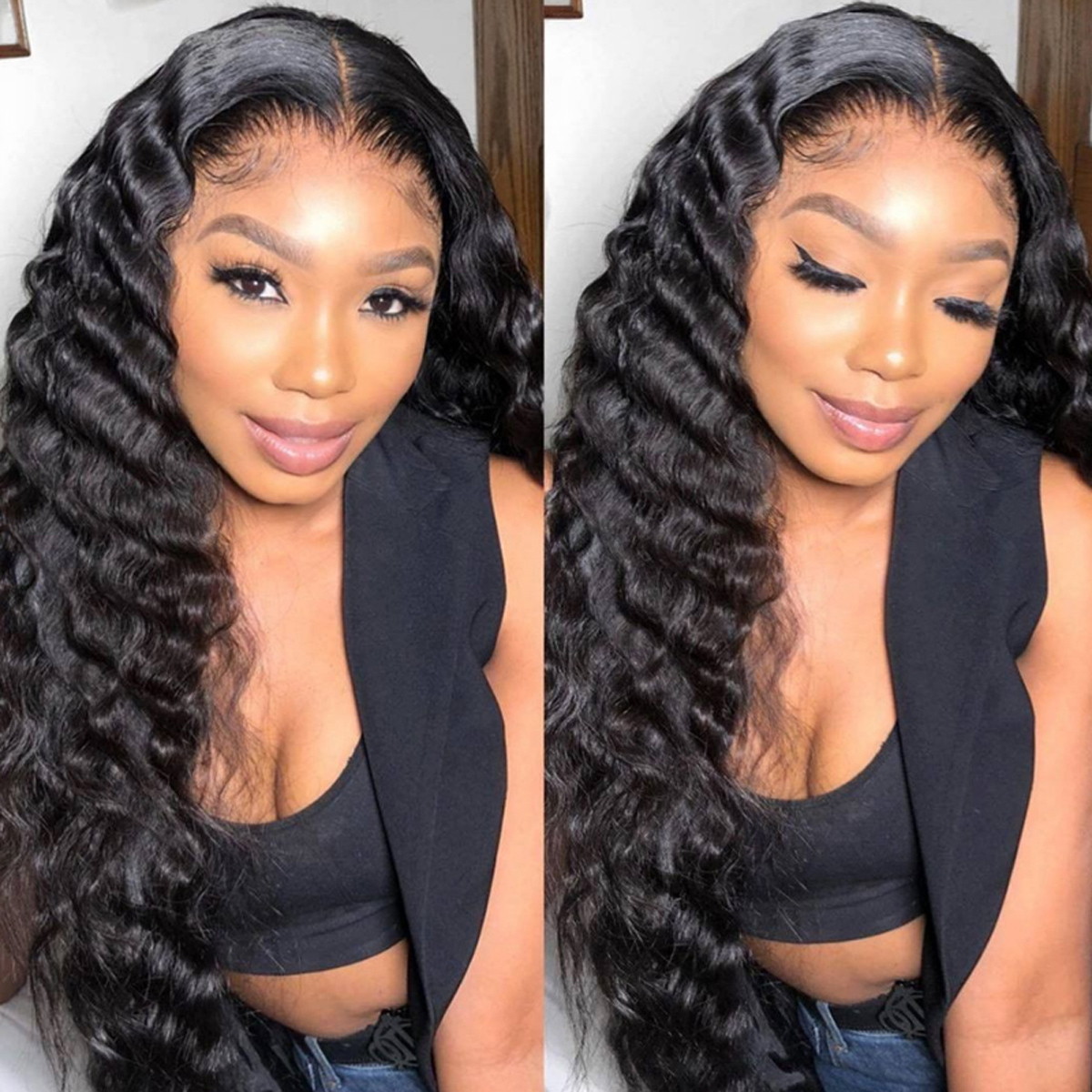 Brazilian Loose Deep Wave HD 13x4 Lace Front Wig Celie Hair