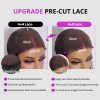 pre cut kinky straight wear go glueless wig