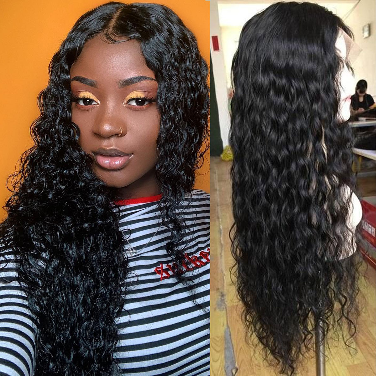 water wave 360 lace wigs