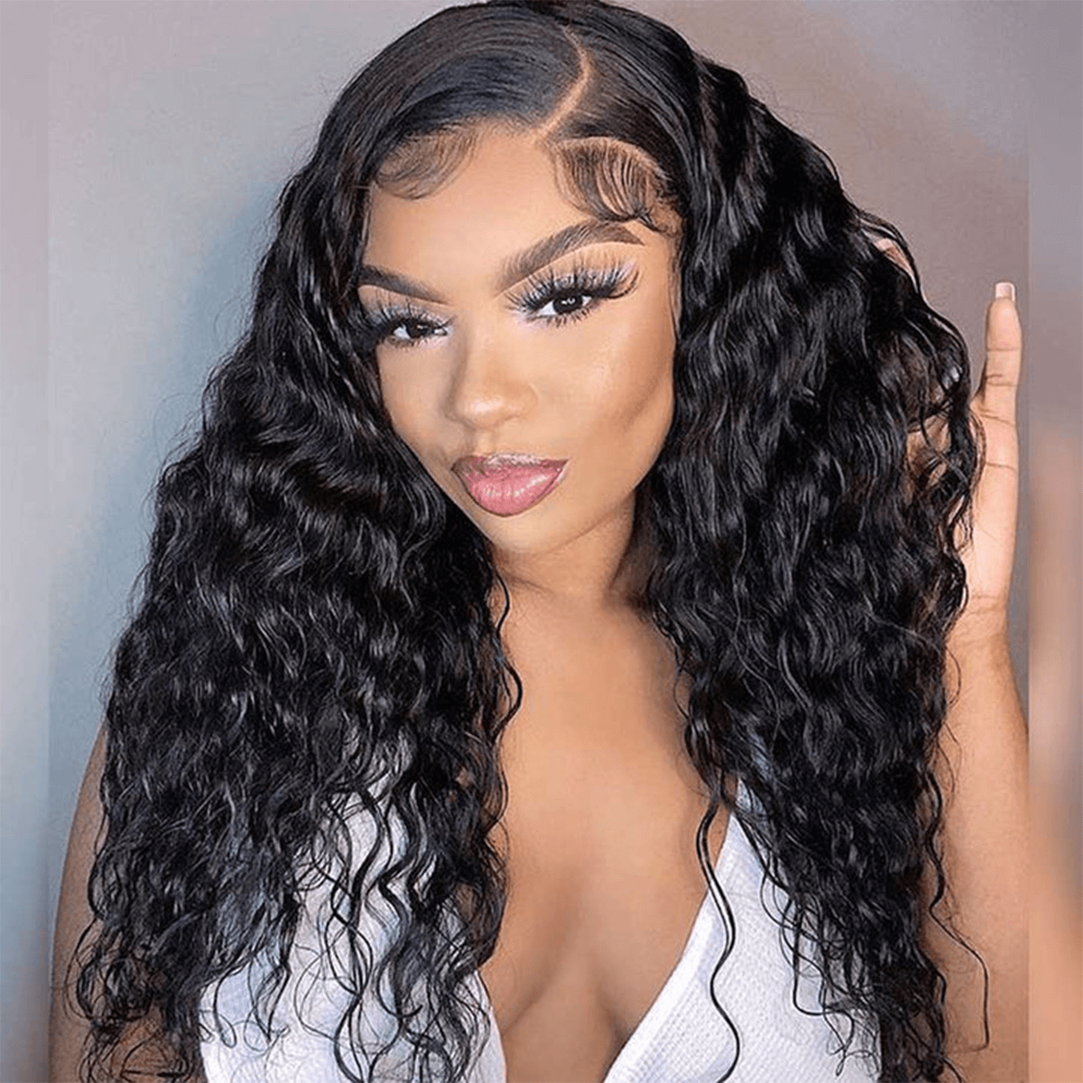 water wave full frontal hd lace wig