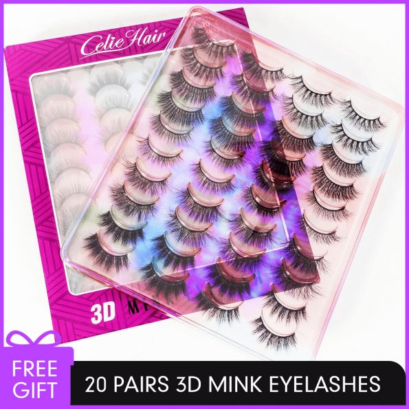 20 pairs 3d mink eyelashes