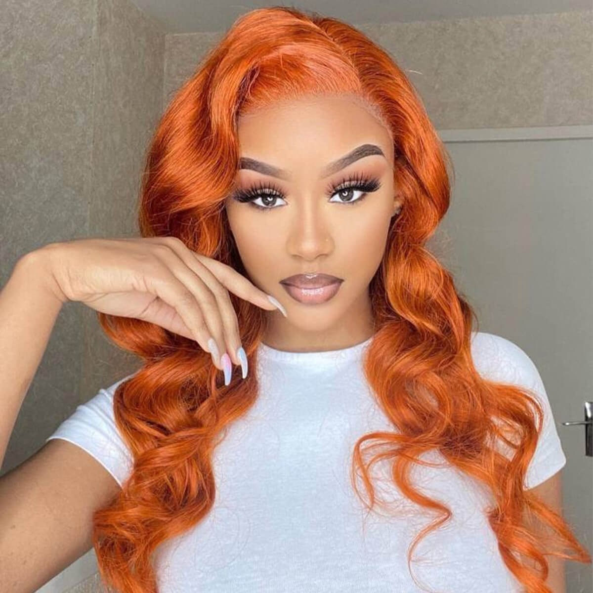 ginger body wave lace front wig (2)