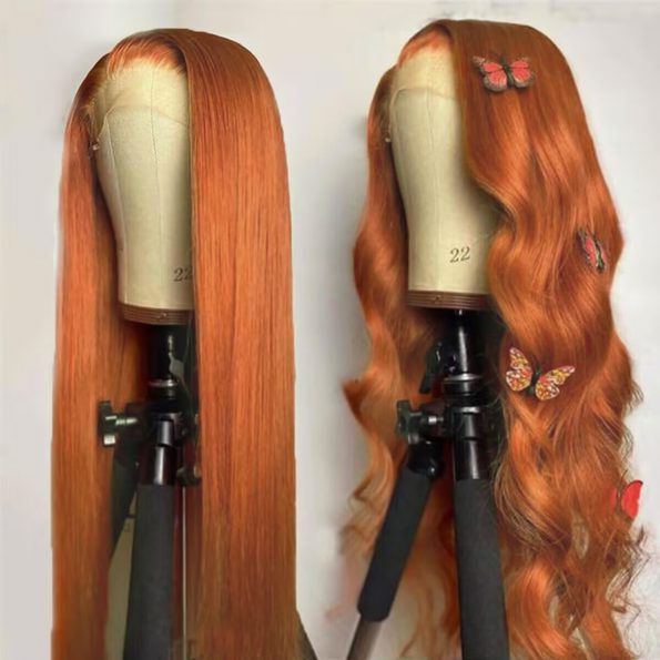 ginger straight lace front wig (2)