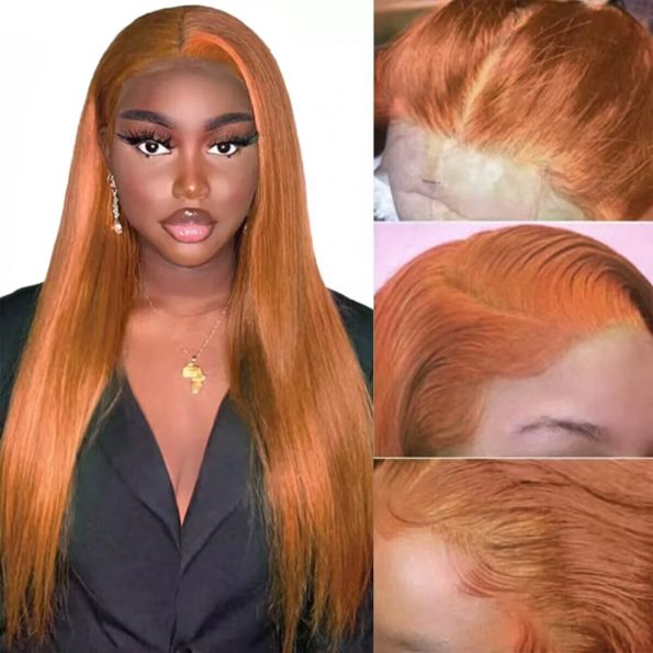ginger straight lace front wig (3)