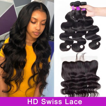 body wave bundles with hd frontal