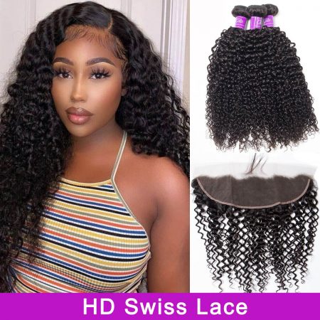 curly bundles with hd frontal