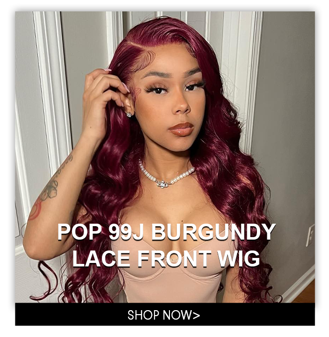 99j burgundy lace front wig