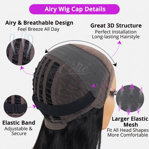 air cap wig pre-bleached knots wear go wig