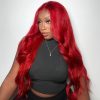 6×5 red colored wear go wig