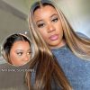 ombre highlight honey blonde straight hd lace frontal wig (2)