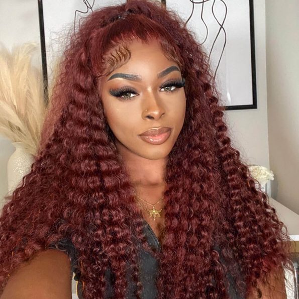 reddish brown deep wave lace front wig (2)