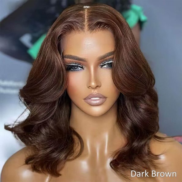dark brown flash sale short body wave wig (1)