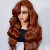 reddish brown wear go glueless wig