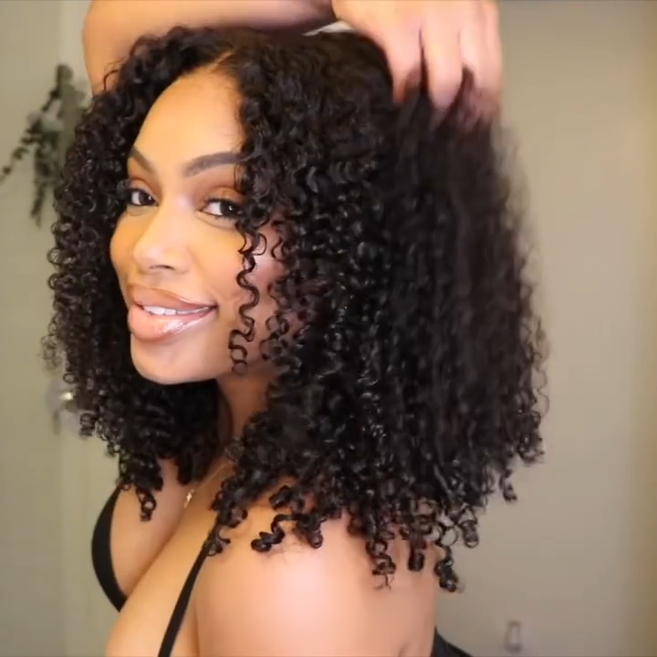 Brazilian Kinky Curly Wig 4x4 Lace Front | Celie Hair