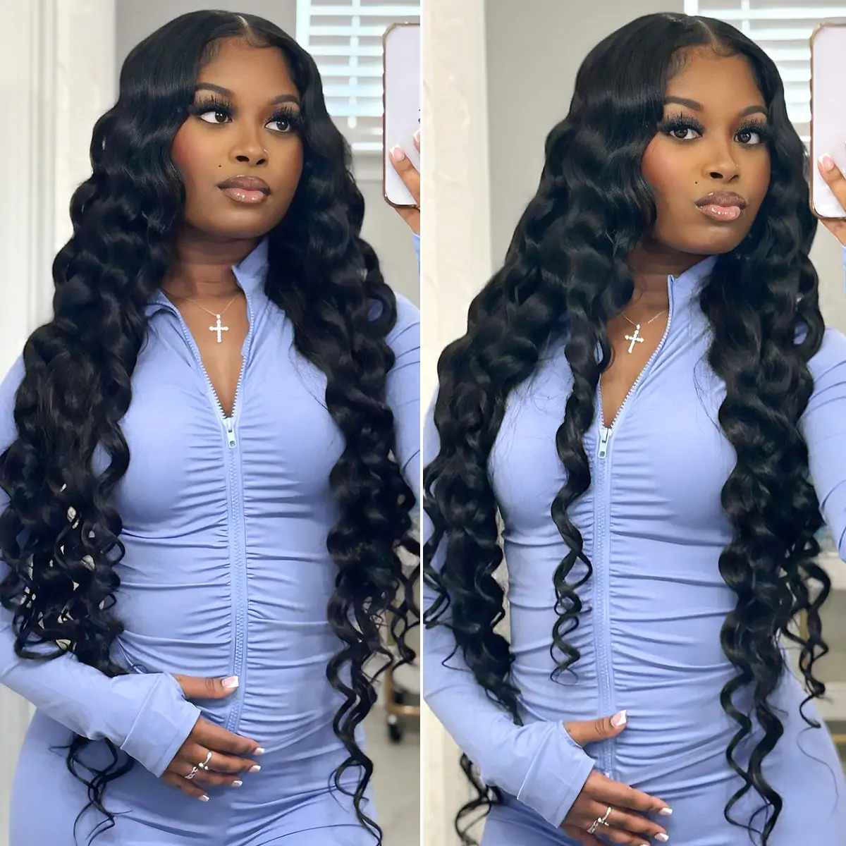 loose deep wave 360 glueless wig