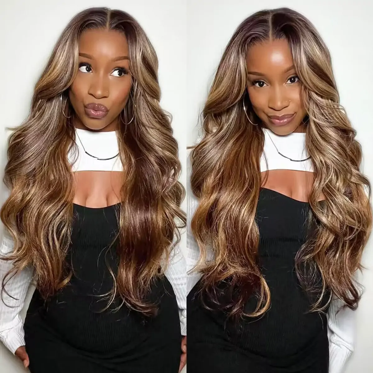 ombre honey blonde highlight glueless wig