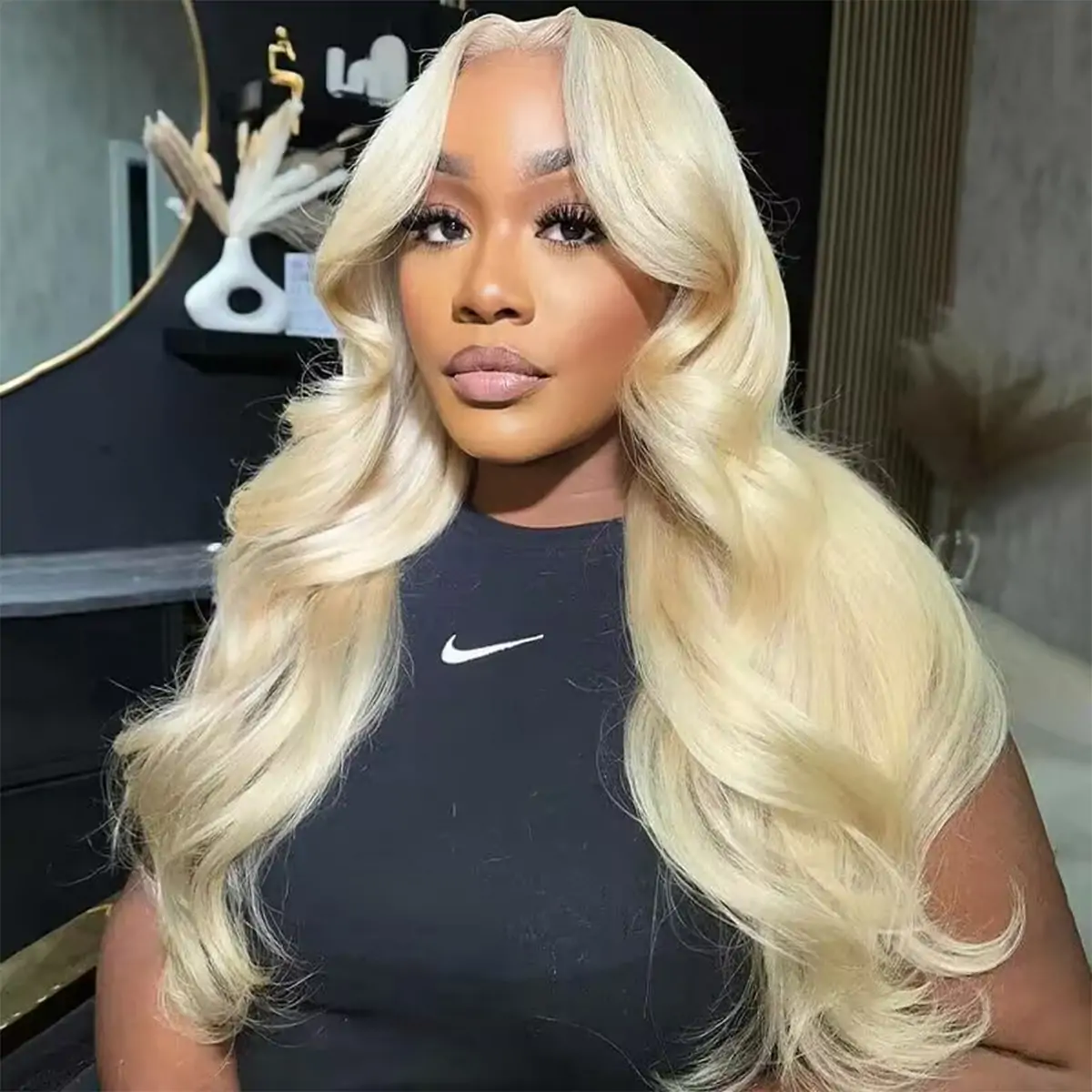 613 blonde curtain bang glueless wig (4)