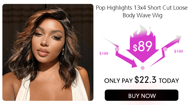 highlight short body wave wig