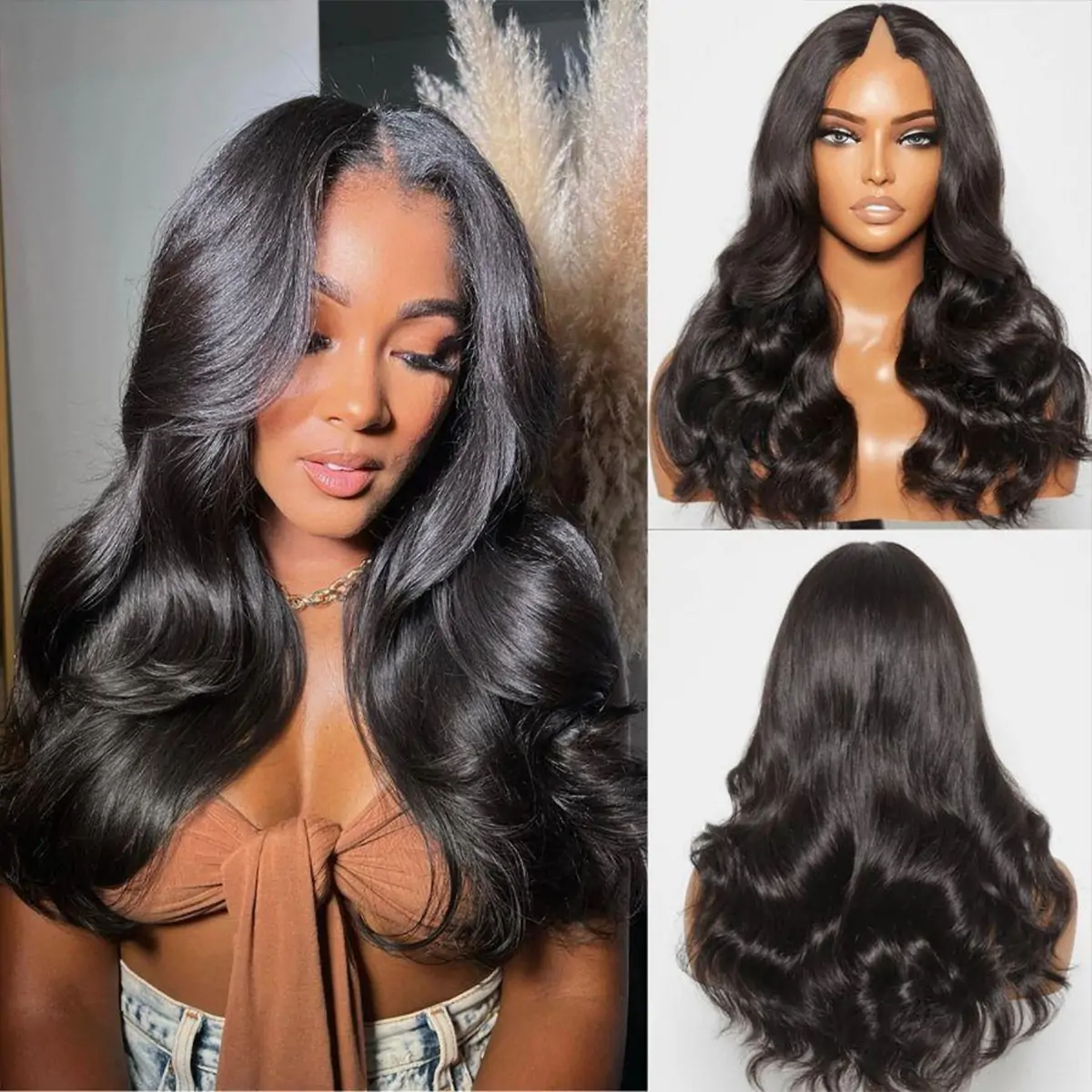 v part body wave wig