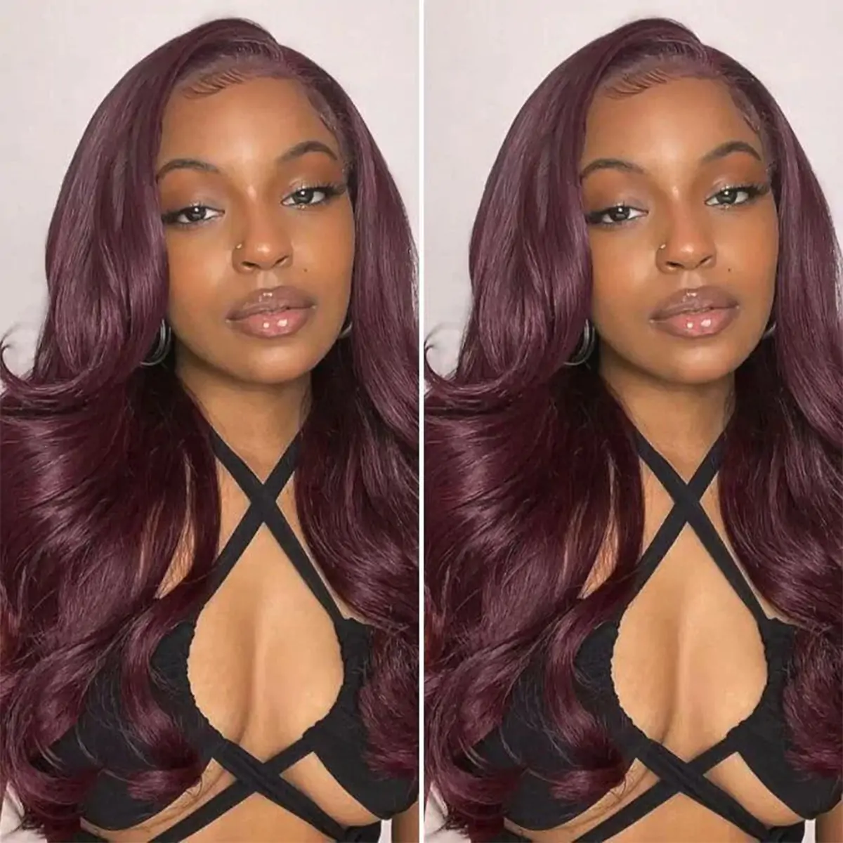 dark burgundy 99j body wave wig (2)