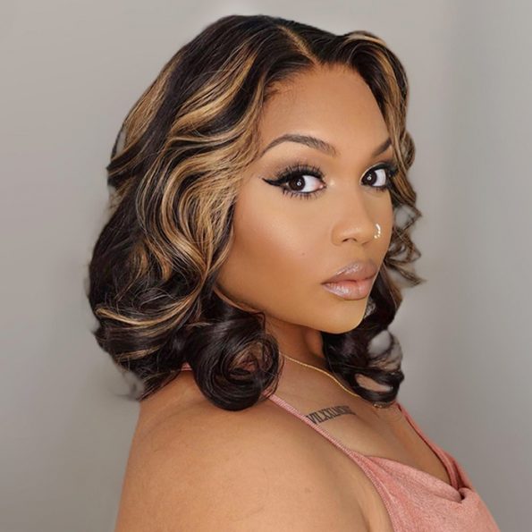 P1b/30 highlight short body wave wig (1)