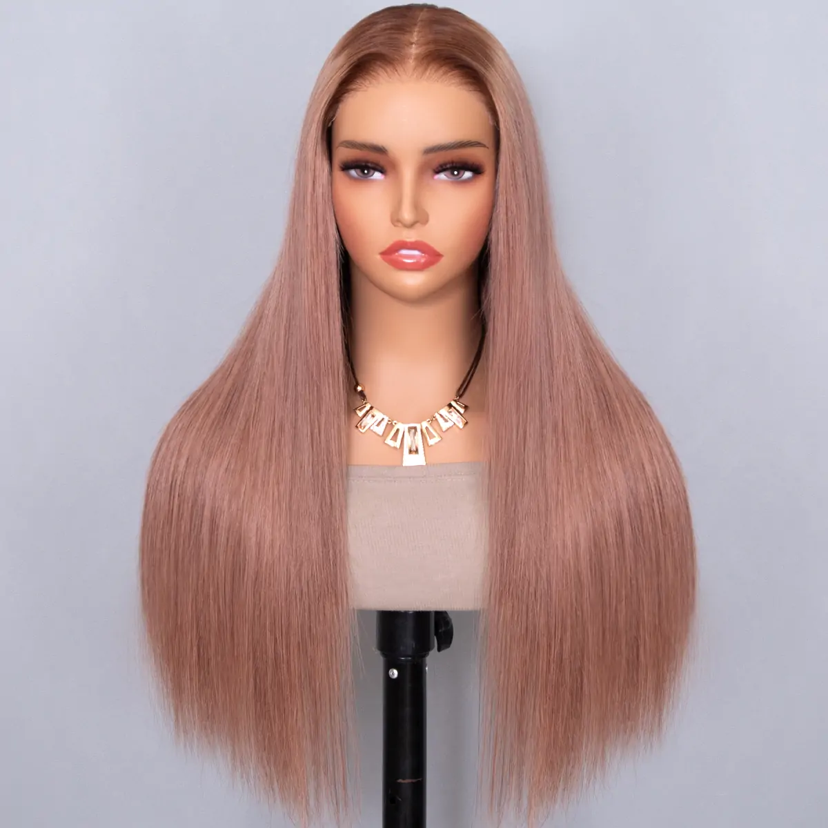 ombre rose pink straight wig (3)