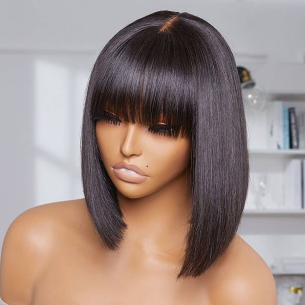 straight bob wig with bang (1)
