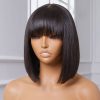 minimalist lace bob wig with bang wear go wig (1)