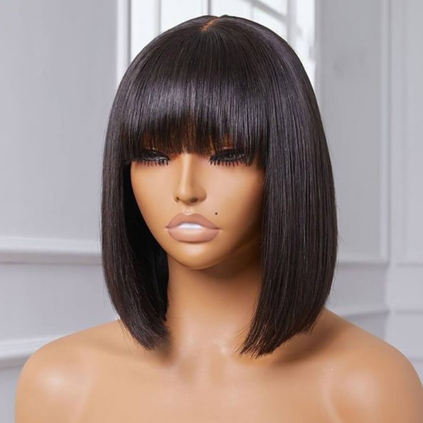 straight bob wig with bang (3)