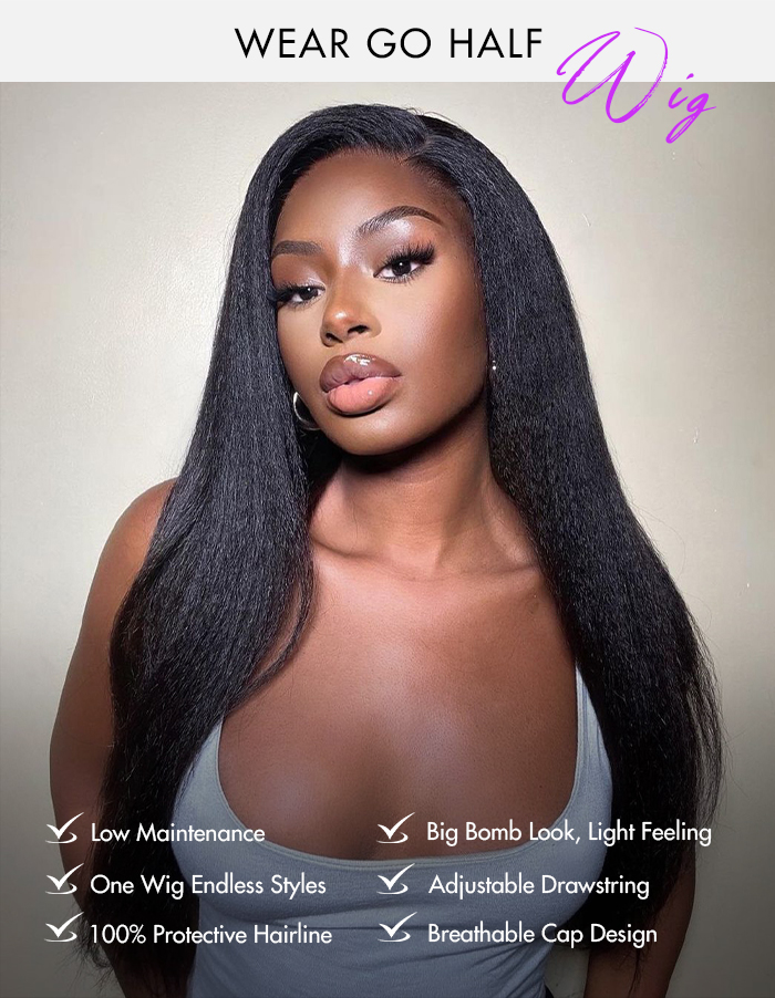 yaki straight half wig