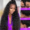 360 drawstring glueless wig water wave