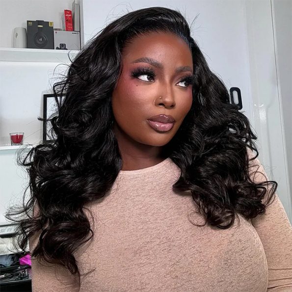bombshell curls shoulder length pre-styled wig (3)