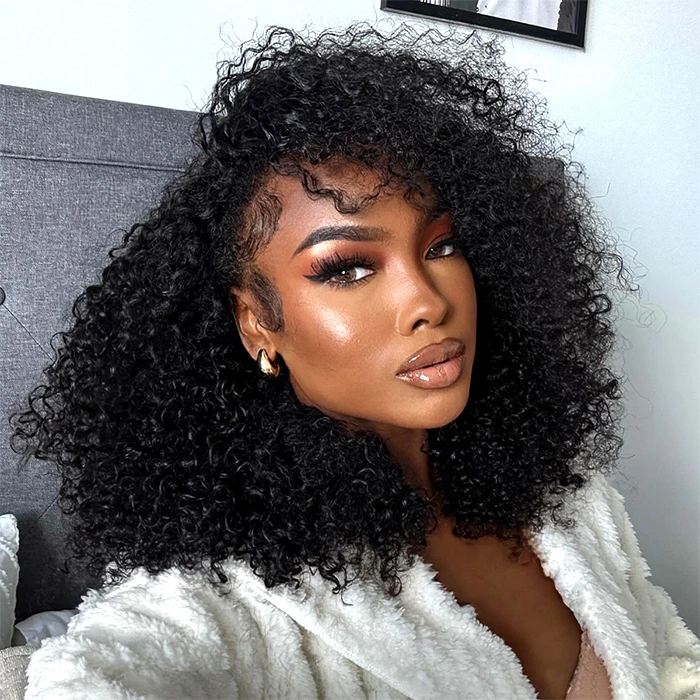 kinky curly half wig (2)